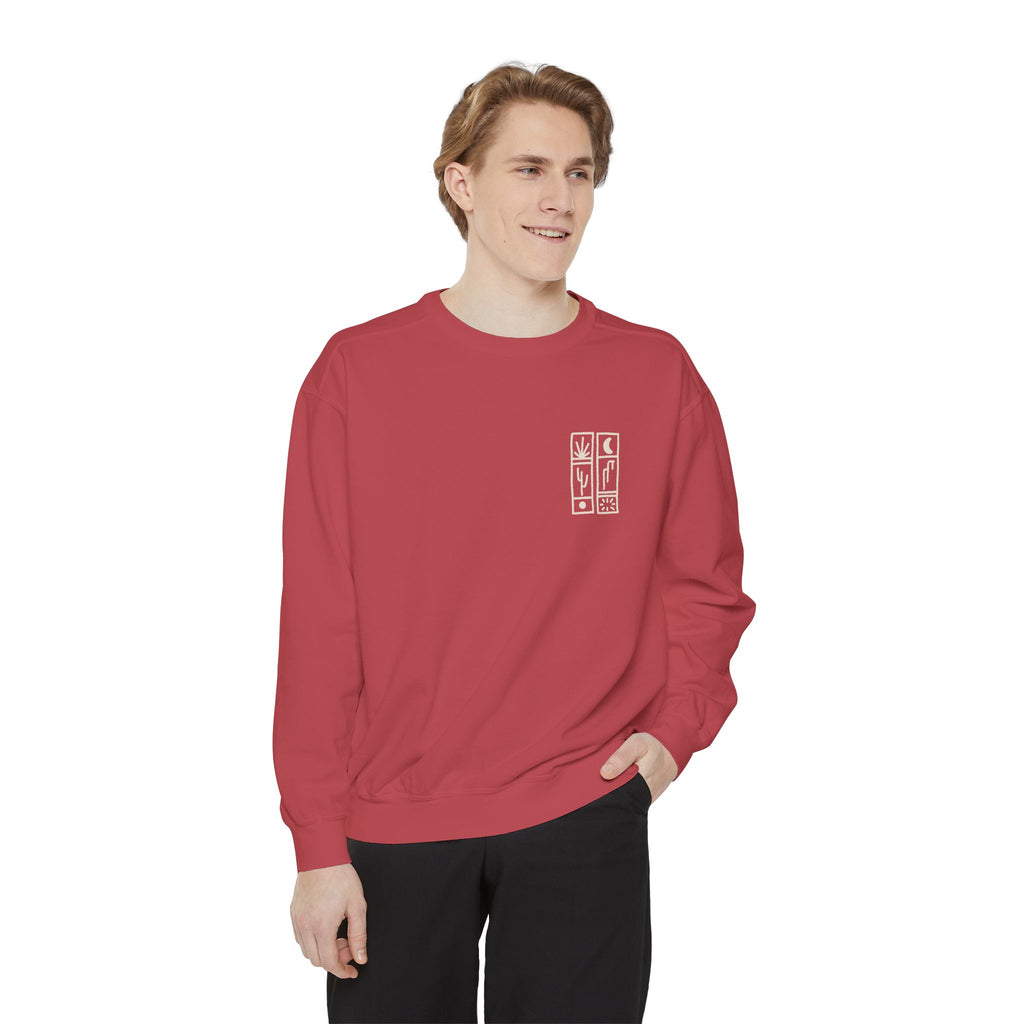 Cozy Unisex Garment-Dyed Sweatshirt with Spiraled Design - Perfect for Relaxation and Everyday Style (10478049329311)