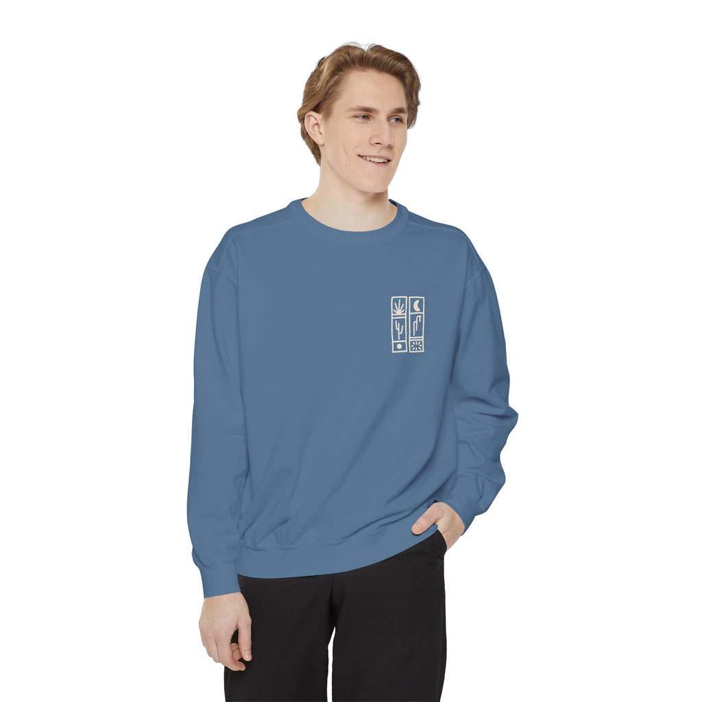 Cozy Unisex Garment-Dyed Sweatshirt with Spiraled Design - Perfect for Relaxation and Everyday Style (10478049329311)