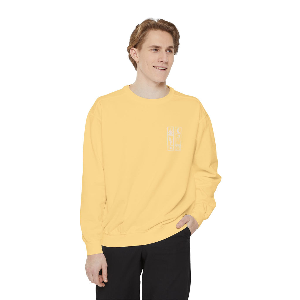 Cozy Unisex Garment-Dyed Sweatshirt with Spiraled Design - Perfect for Relaxation and Everyday Style (10478049329311)