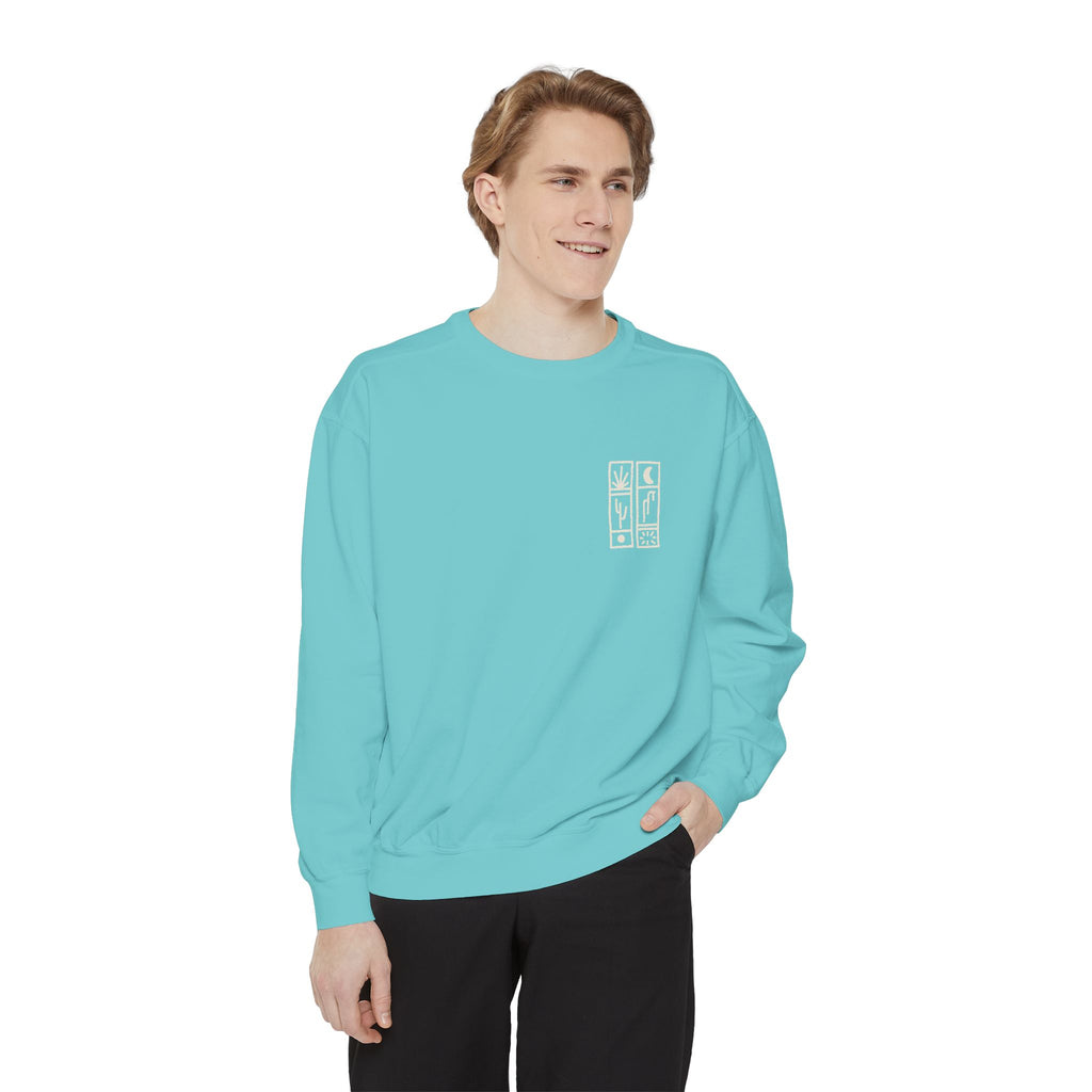 Cozy Unisex Garment-Dyed Sweatshirt with Spiraled Design - Perfect for Relaxation and Everyday Style (10478049329311)